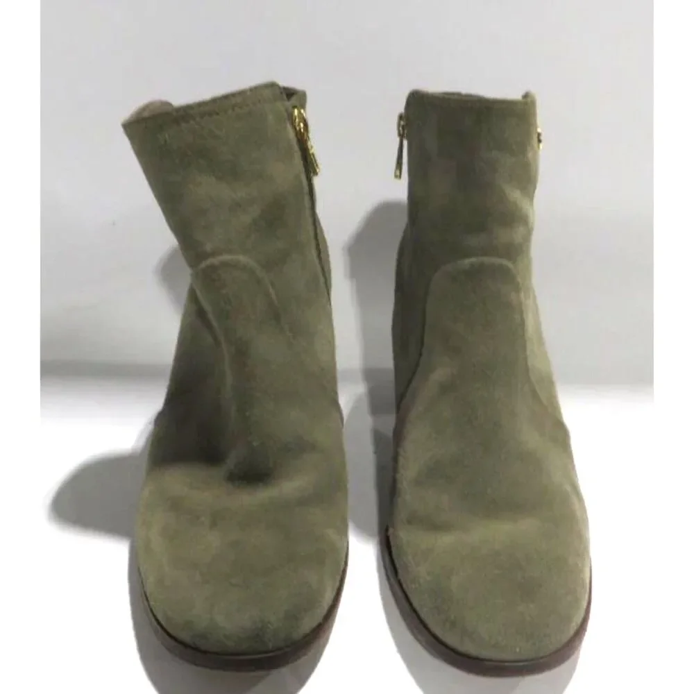 Tory Burch Ankle Boot Olive Green Women's Size 10.5 M